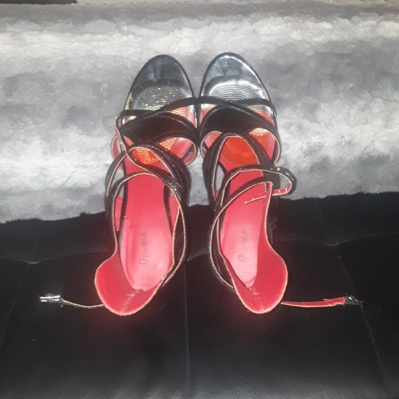 Black stiletto gladiator sandals - Picture 4 of 7